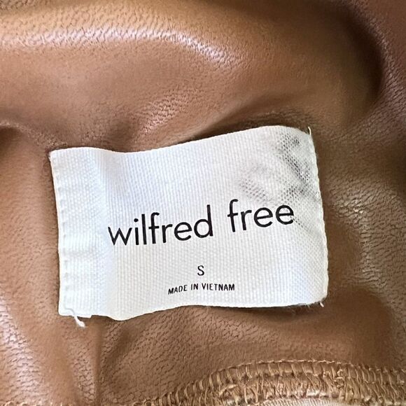 Aritzia Wilfred Free Daria Tan Faux Leather Leggings - Picture 8 of 9